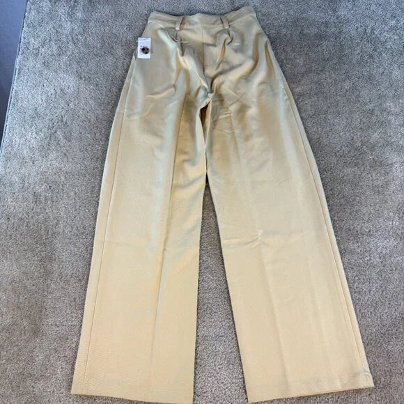 And Now This Womens Pants Size XS Tan Camel Wide Leg High Rise Stretch NWT F498 - Picture 7 of 13